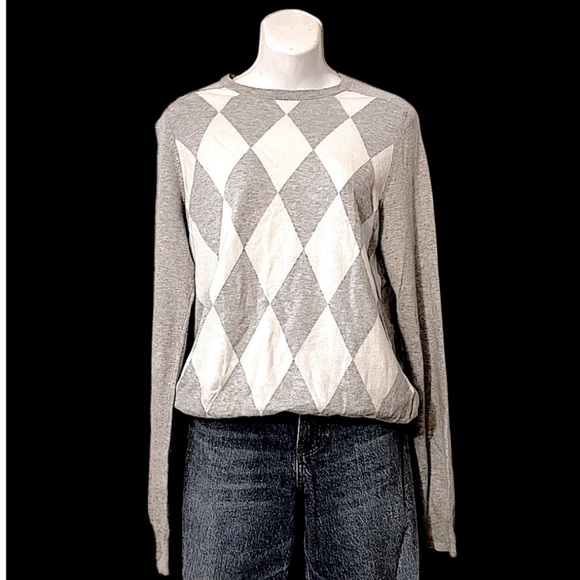 Club Monaco Diamond Pattern Cotton Cashmere Blend Long...